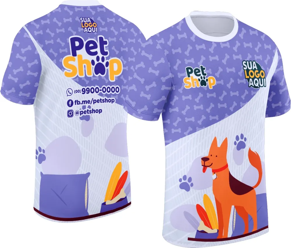 Arte Camisa Pet Shop Modelo 056