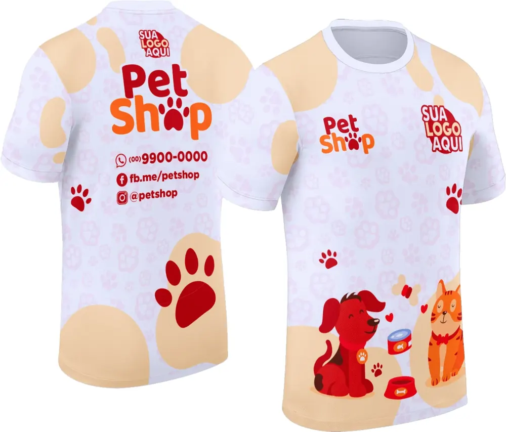 Arte Camisa Pet Shop Modelo 059