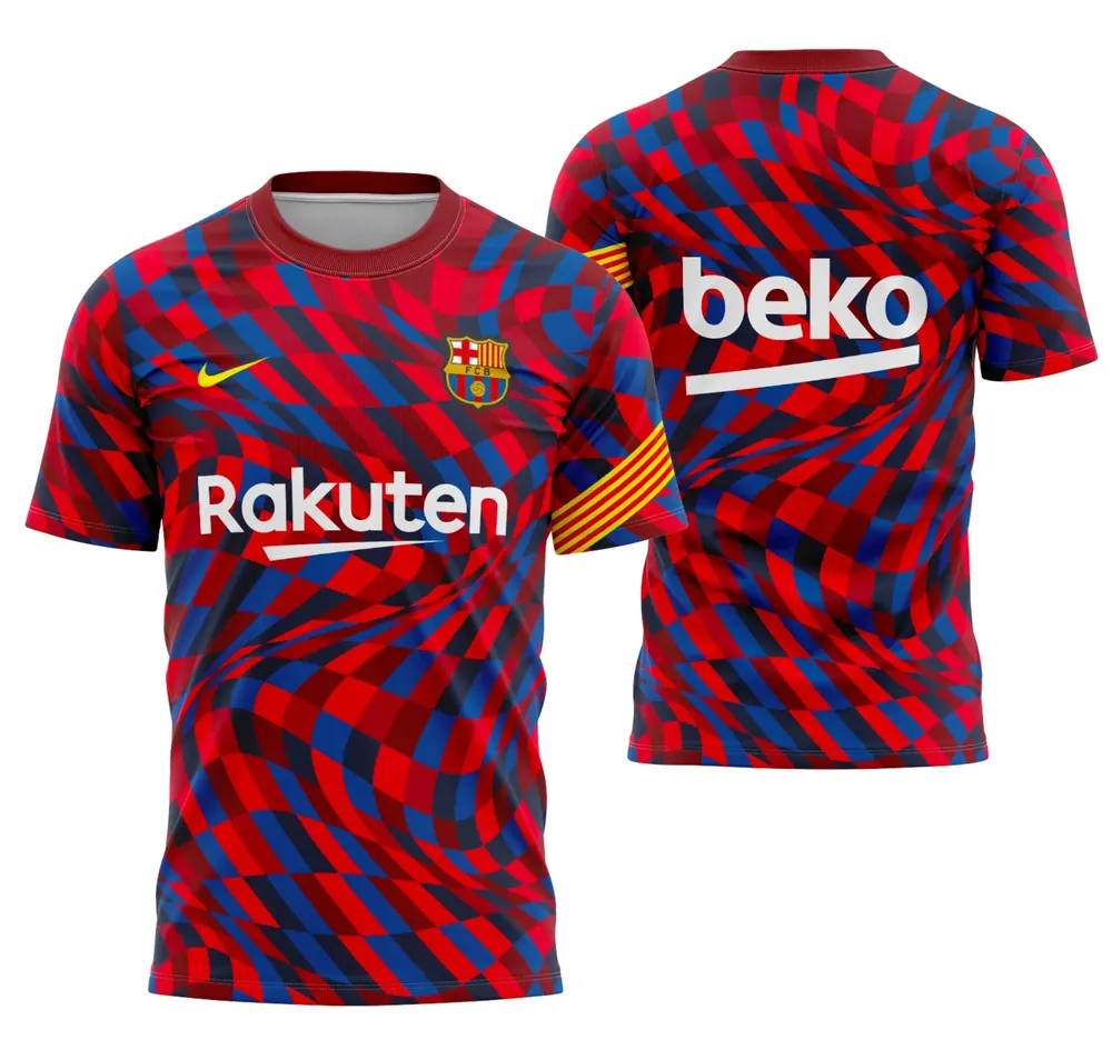 Arte Camisa Pré-Jogo Do Barcelona 2020-2021