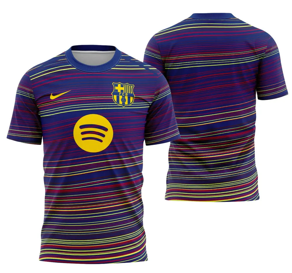 Arte Camisa Pré-Jogo Do Barcelona 2025-2026