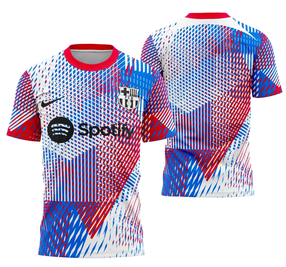 Arte Camisa Pré-Jogo Do Barcelona Ucl 2022-2023