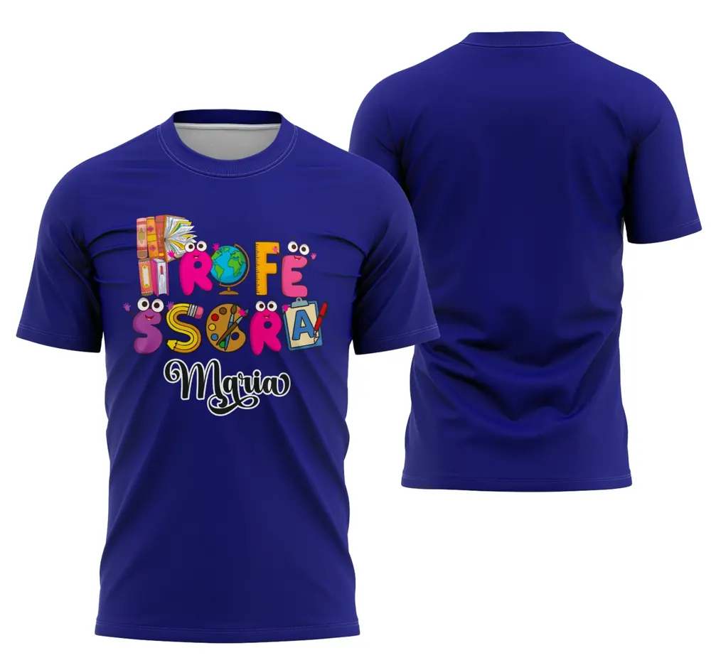 Arte Camisa Professora Personalizada Modelo 91