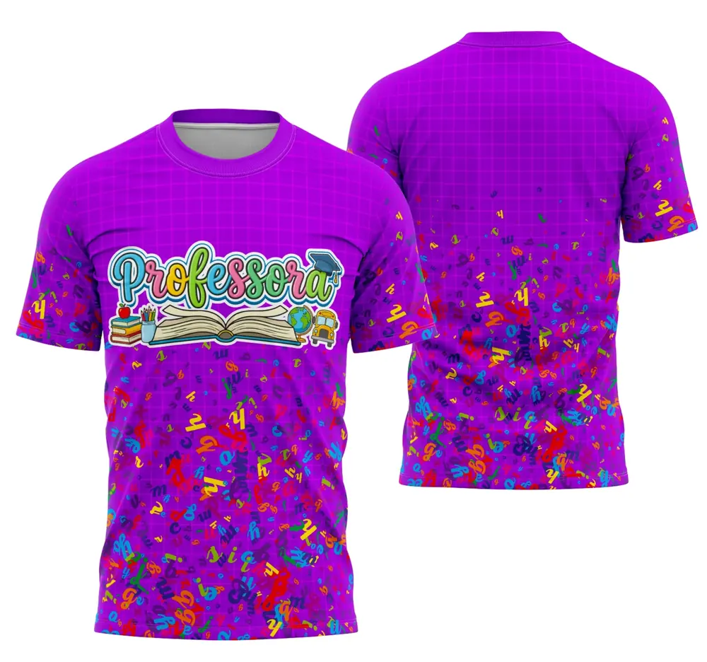 Arte Camisa Professora Personalizada Modelo 110
