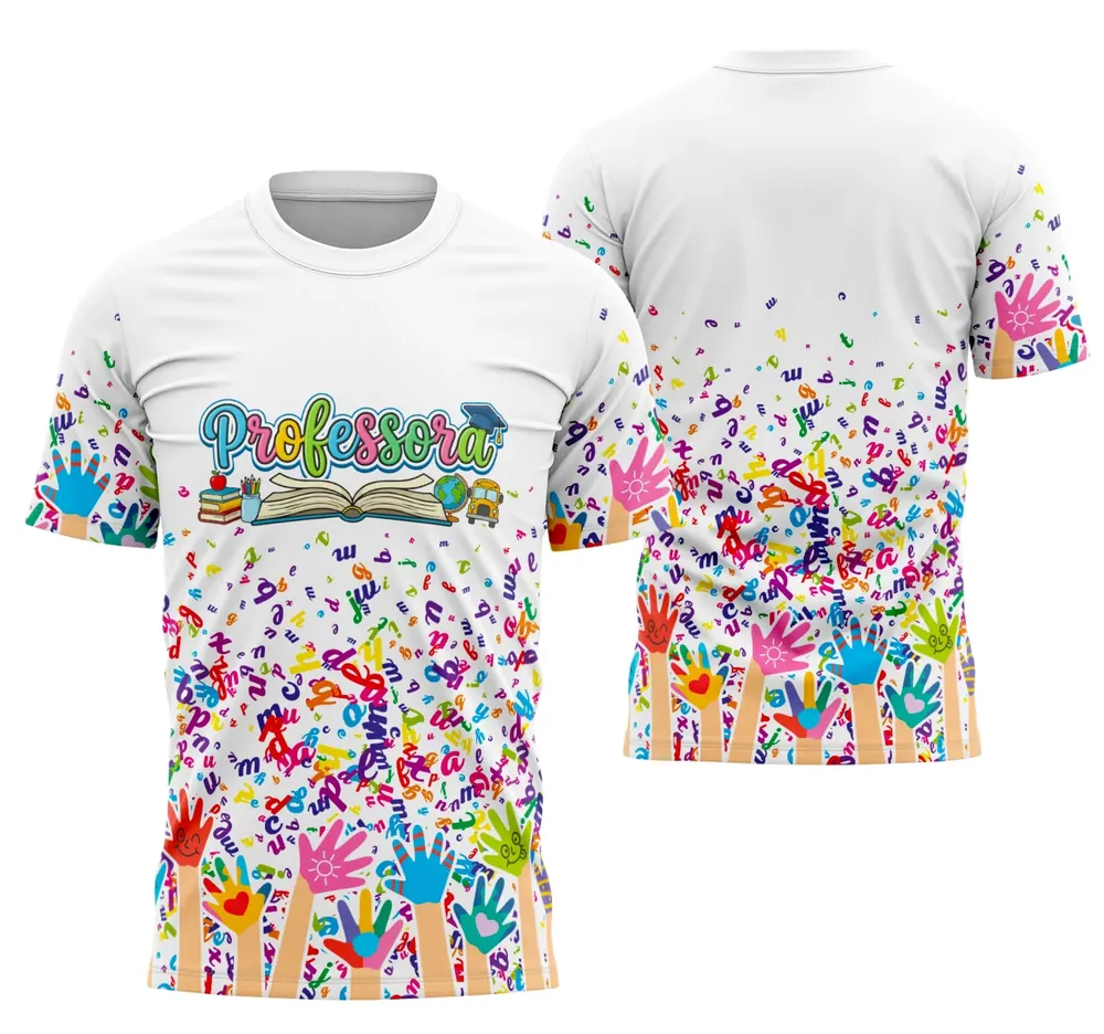 Arte Camisa Professora Personalizada Modelo 106
