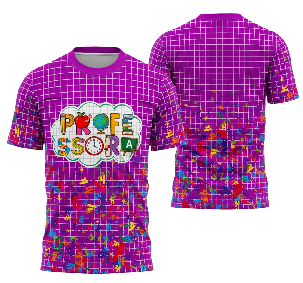 Arte Camisa Professora Personalizada Modelo 115