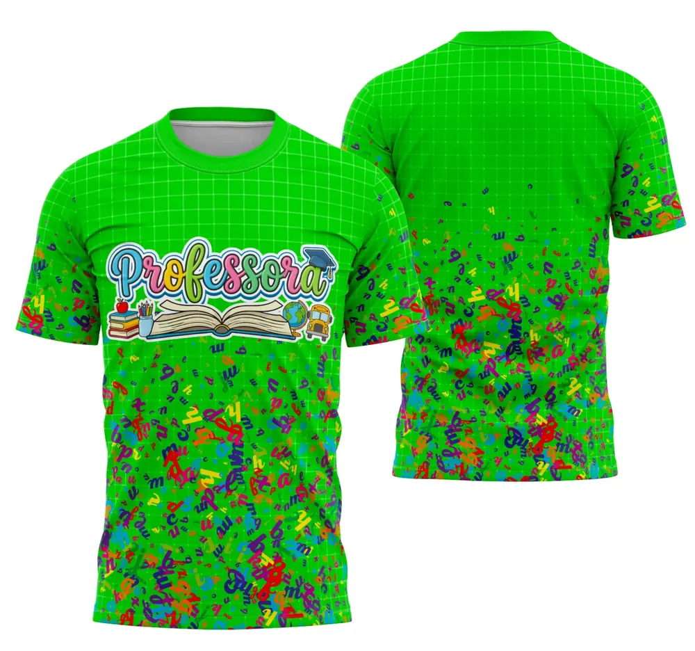Arte Camisa Professora Personalizada Modelo 109