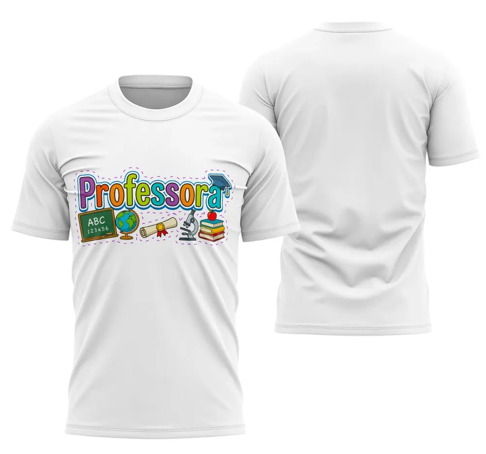 Arte Camisa Professora Personalizada Modelo 87