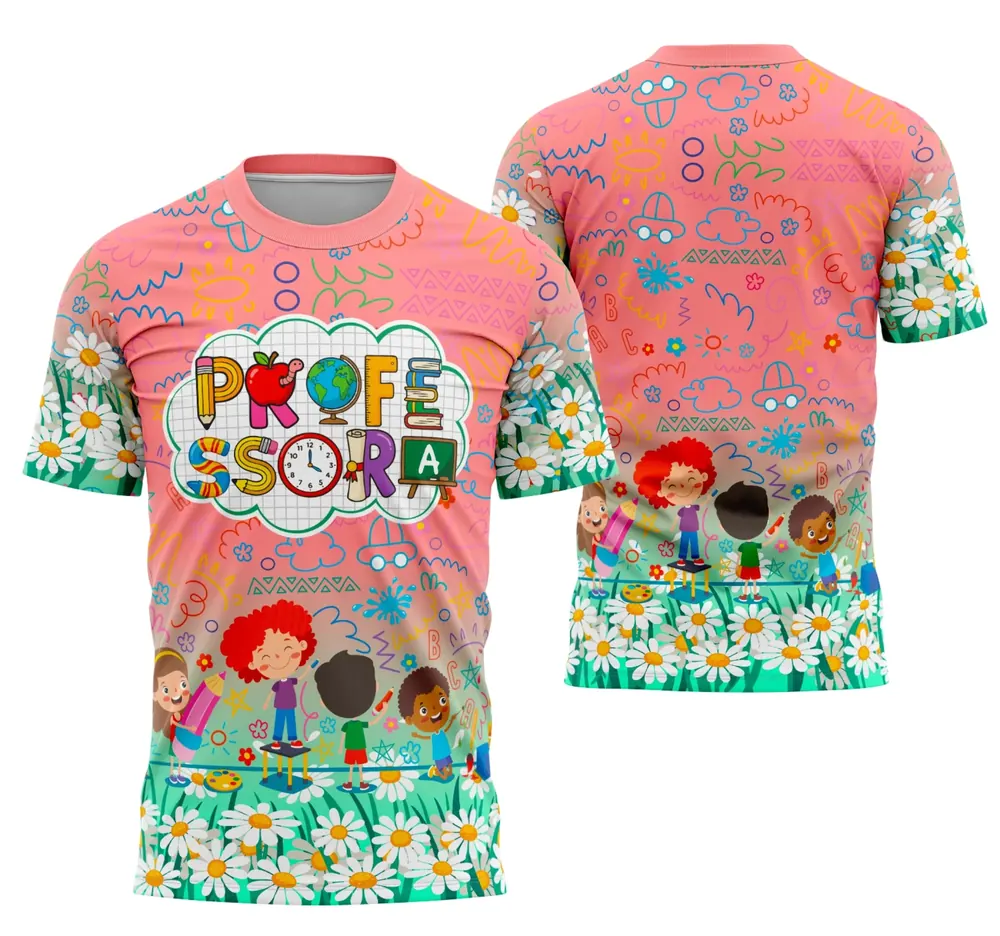 Arte Camisa Professora Personalizada Modelo 98