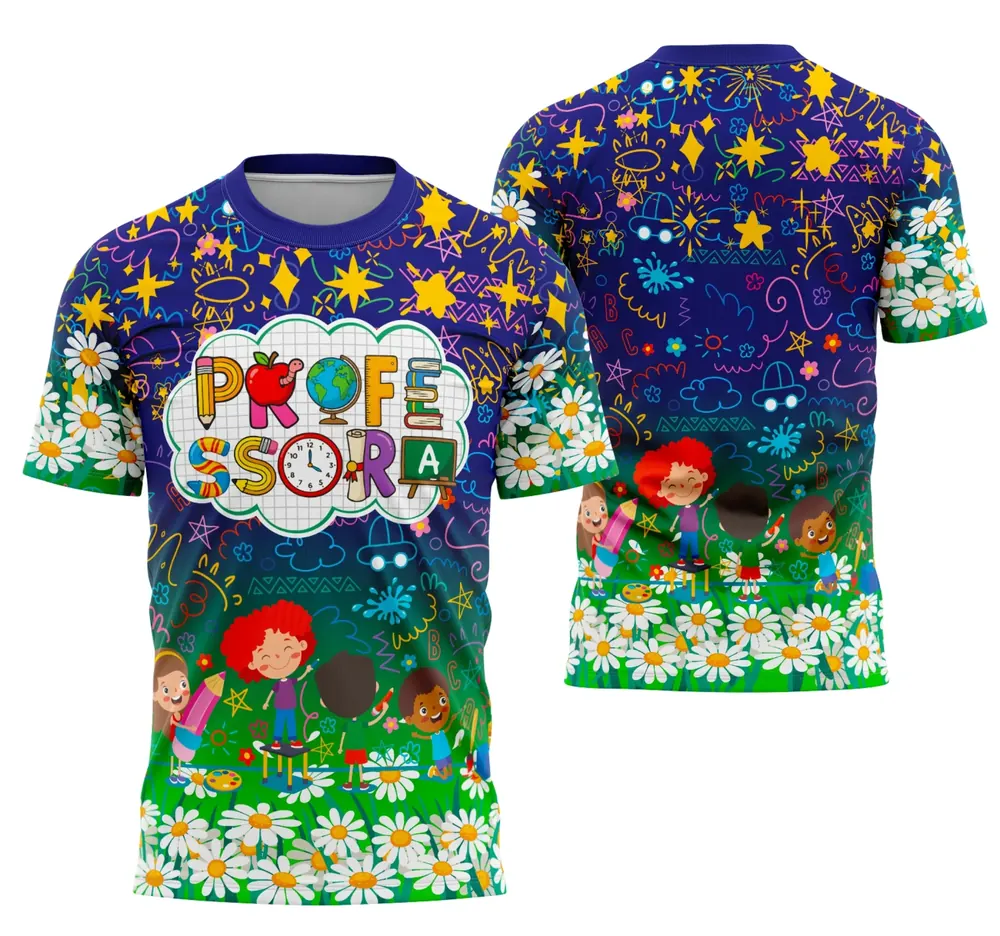 Arte Camisa Professora Personalizada Modelo 97