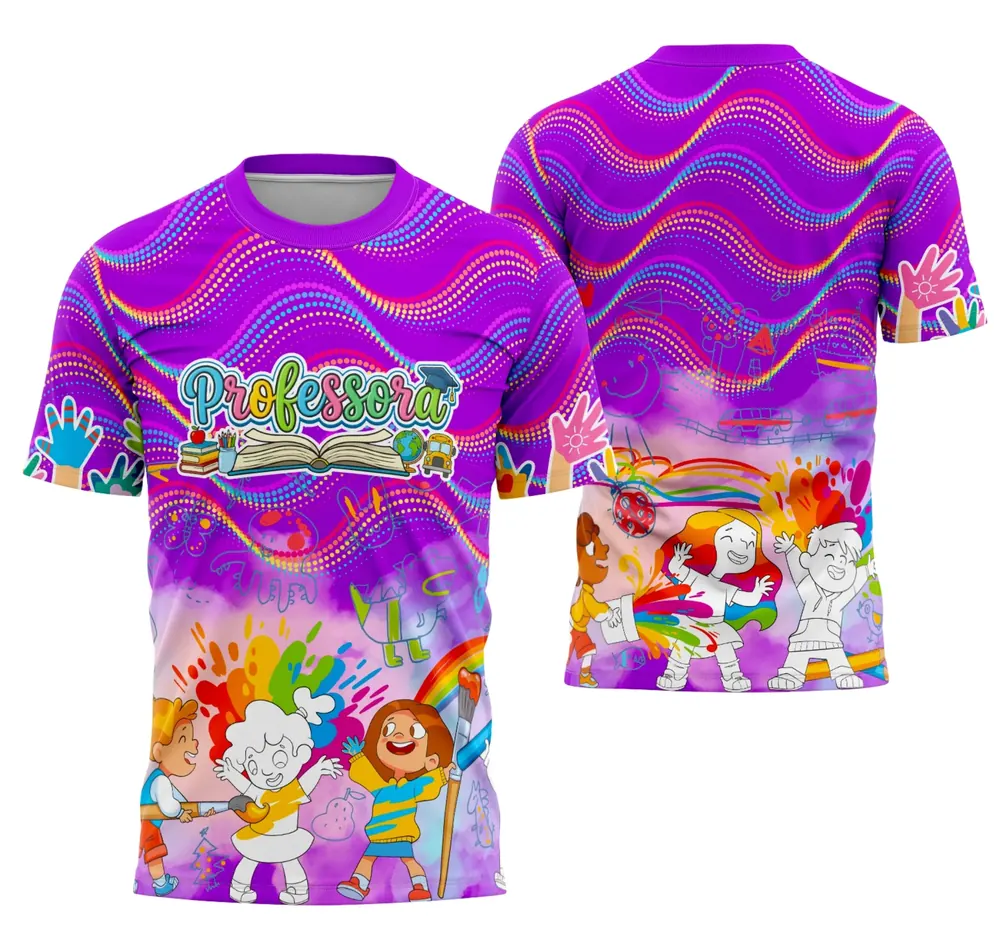 Arte Camisa Professora Personalizada Modelo 104