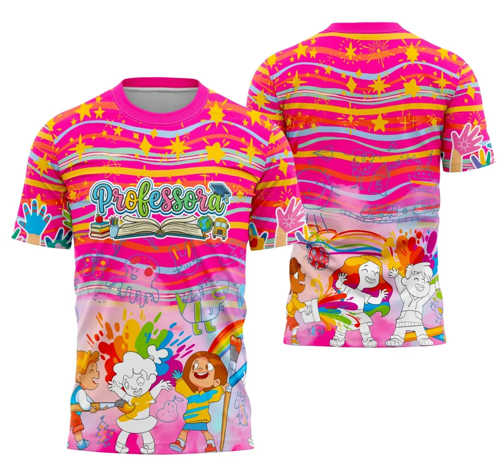 Arte Camisa Professora Personalizada Modelo 102