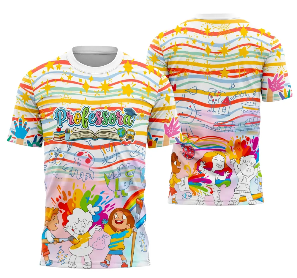 Arte Camisa Professora Personalizada Modelo 101