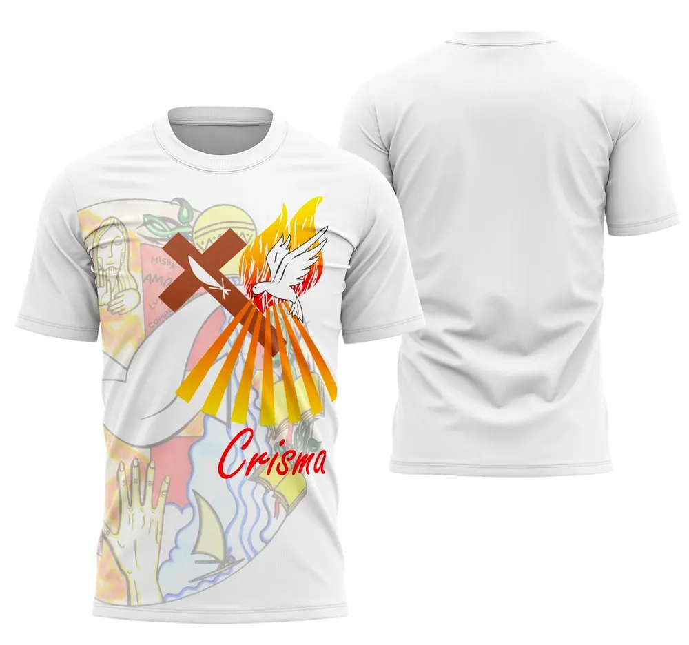 Arte Camisa Crisma Espiritualidade