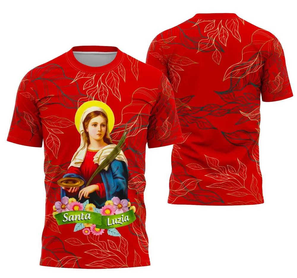 Arte Camisa Santa Luzia Espírito e Fé
