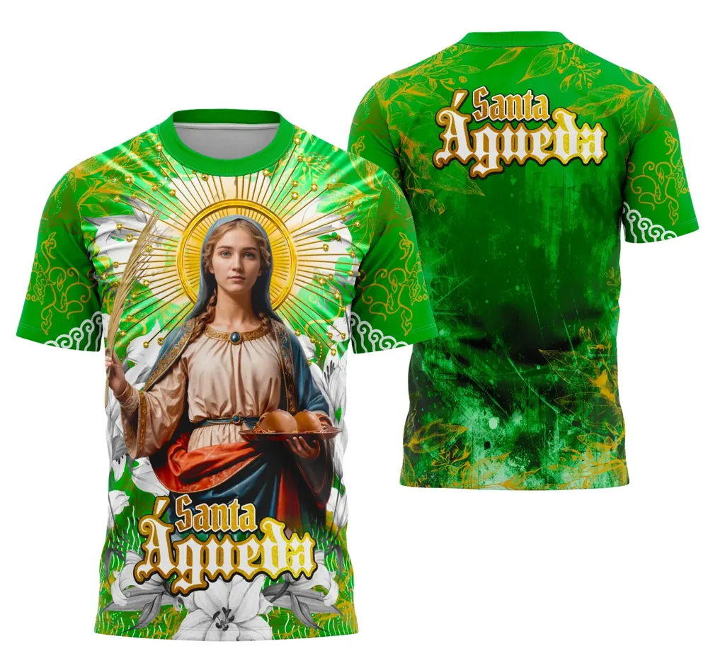 Camisa Devota Santa Águeda Católica