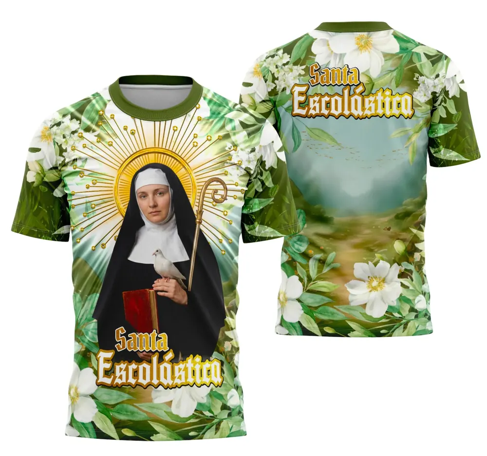 Arte Camisa Devota Santa Escolástica
