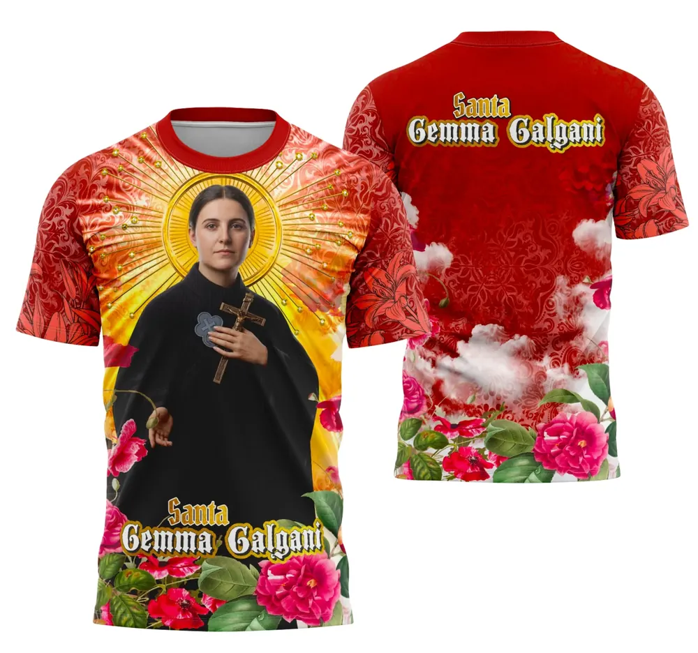 Arte Camisa Santa Gemma Galgani - Religião