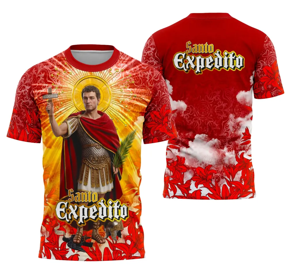 Arte Camisa Santo Expedito - Religião Modelo 02