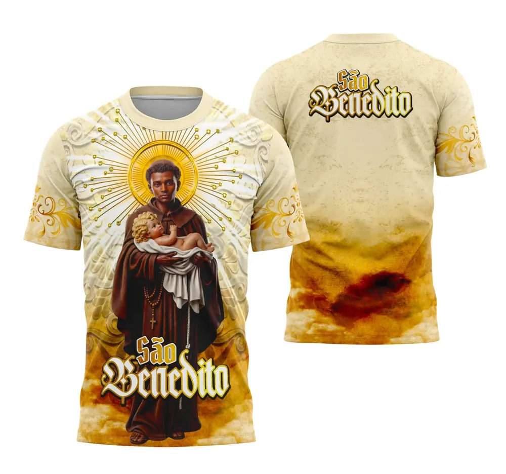 Arte Camisa São Benedito Tradicional