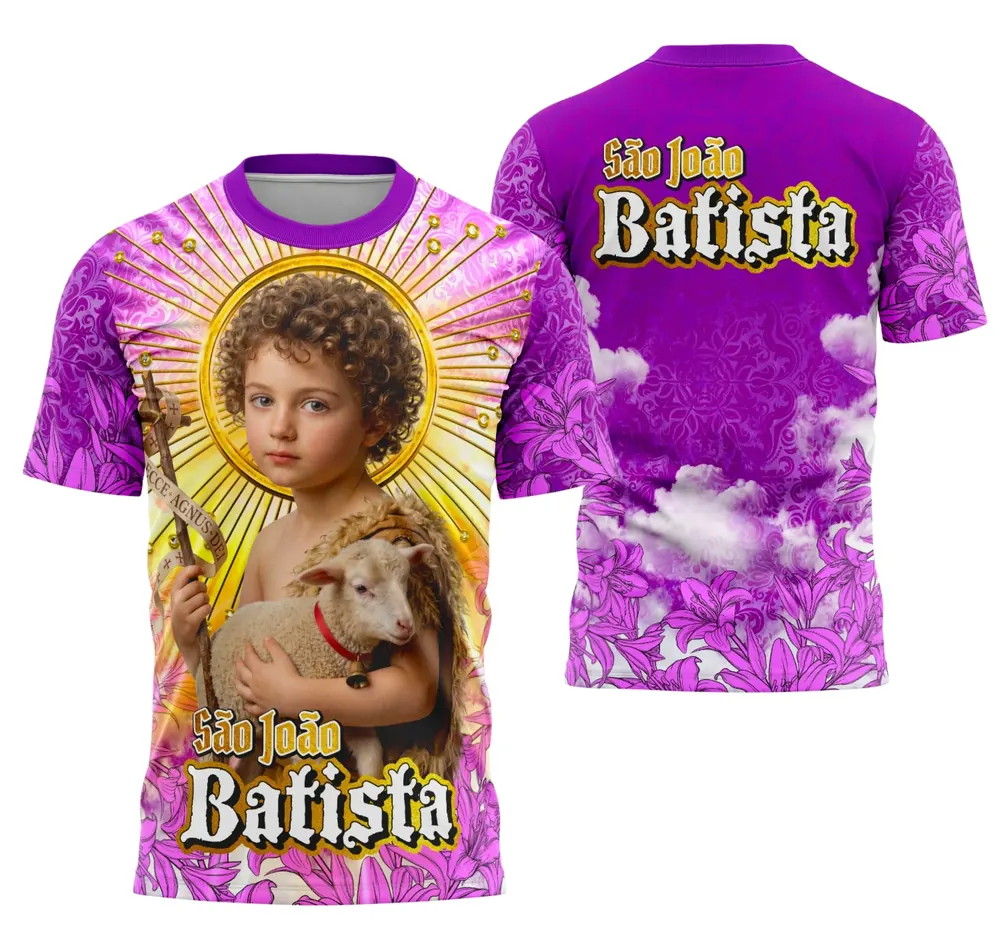 Arte Camisa São João Batista - Religião Modelo 03