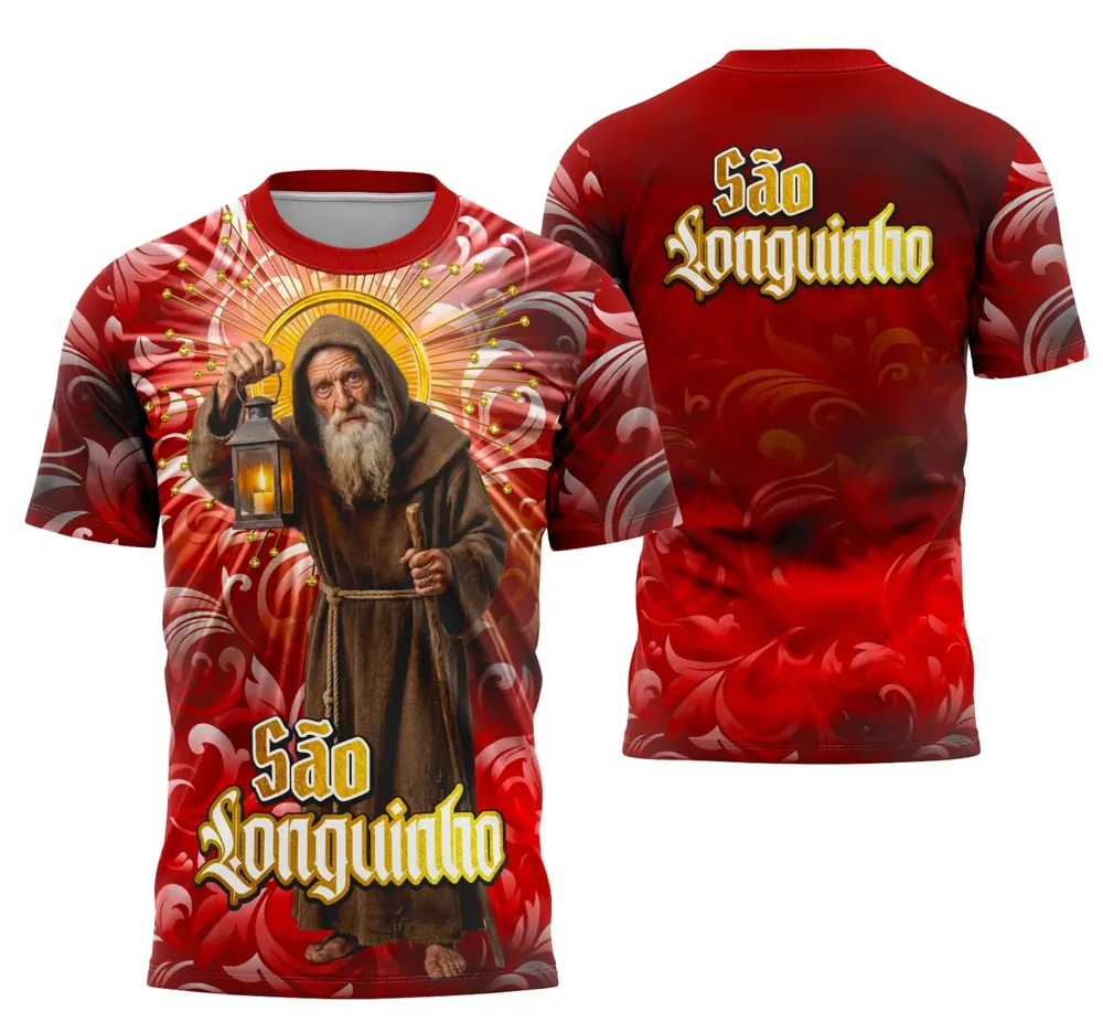 Arte Exclusiva Camisa São Longuinho Fé e Tradição