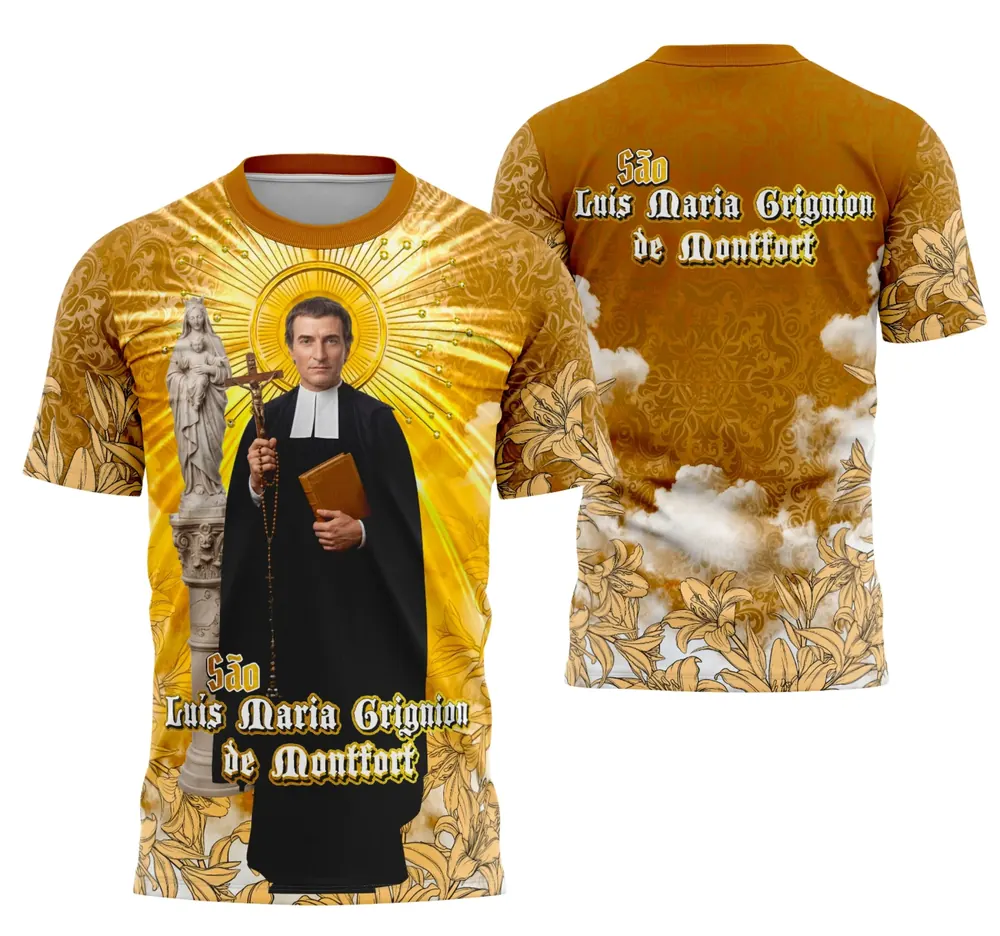 Arte Camisa São Luís Maria Grignion de Montfort - Religião Modelo 02