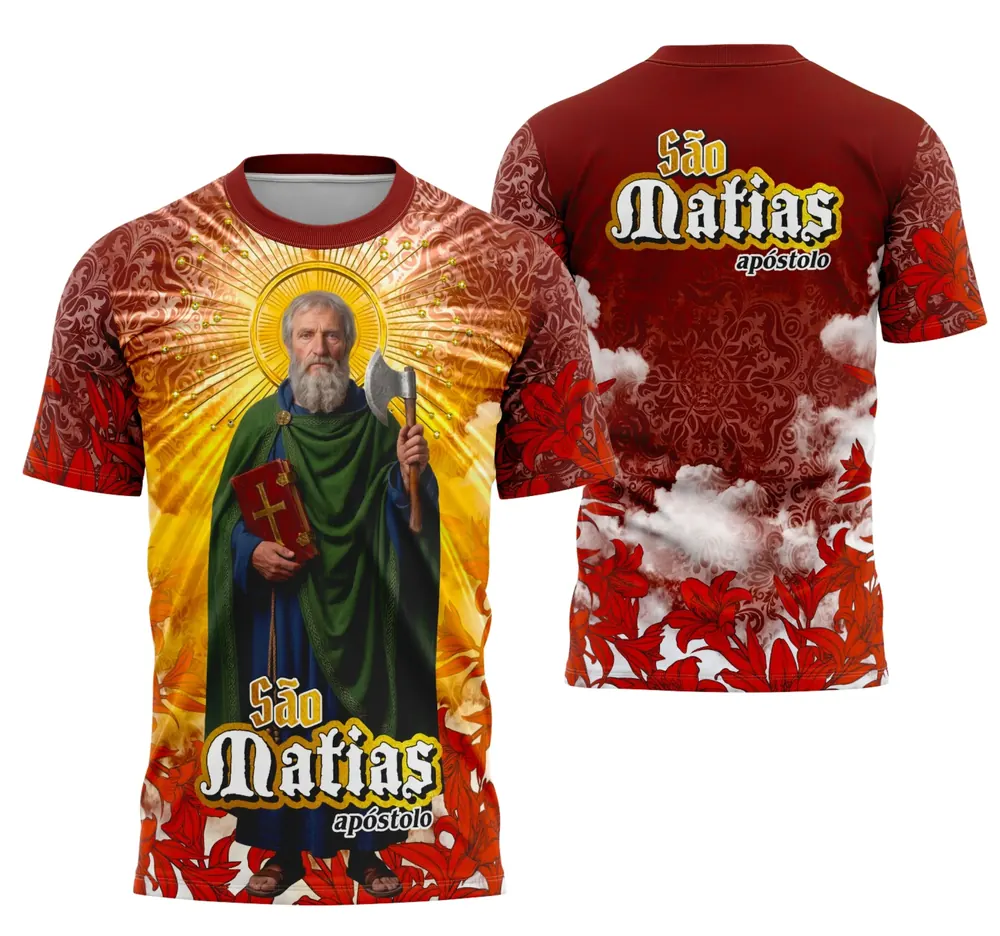 Arte Camisa São Matias - Religião Modelo 02