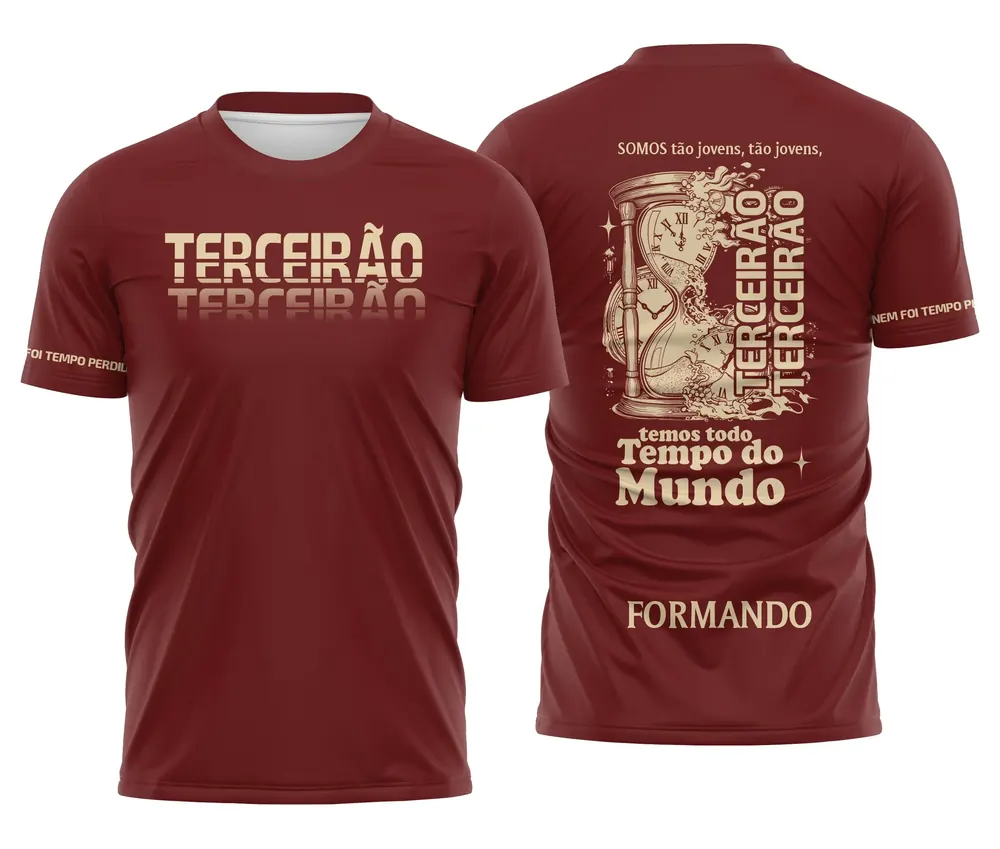 Arte Camisa Terceirão Ampulheta Tempo Perdido 2