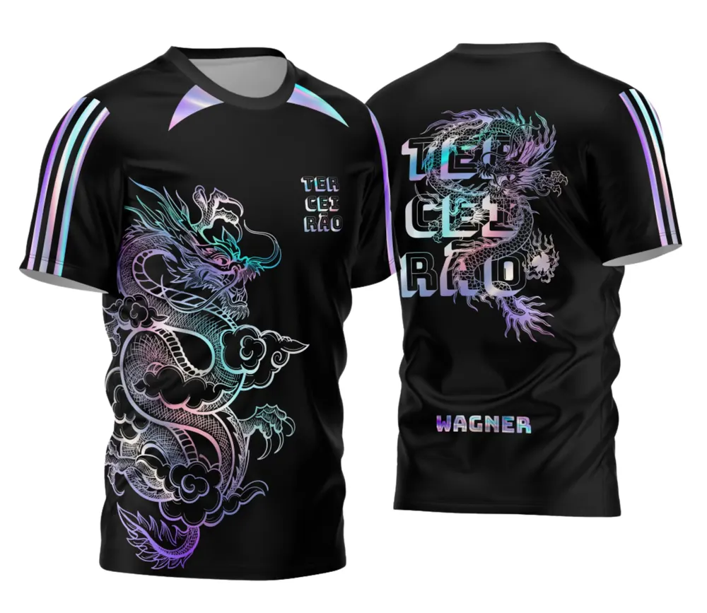 Arte Camisa Terceirão Dragão Reflexivo