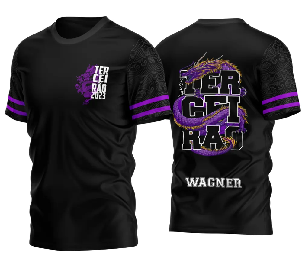 Camisa Terceirão Dragão Roxo Letreiro