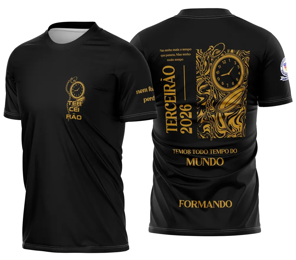 Camisa Terceirão Relógio Líquido Tempo Perdido