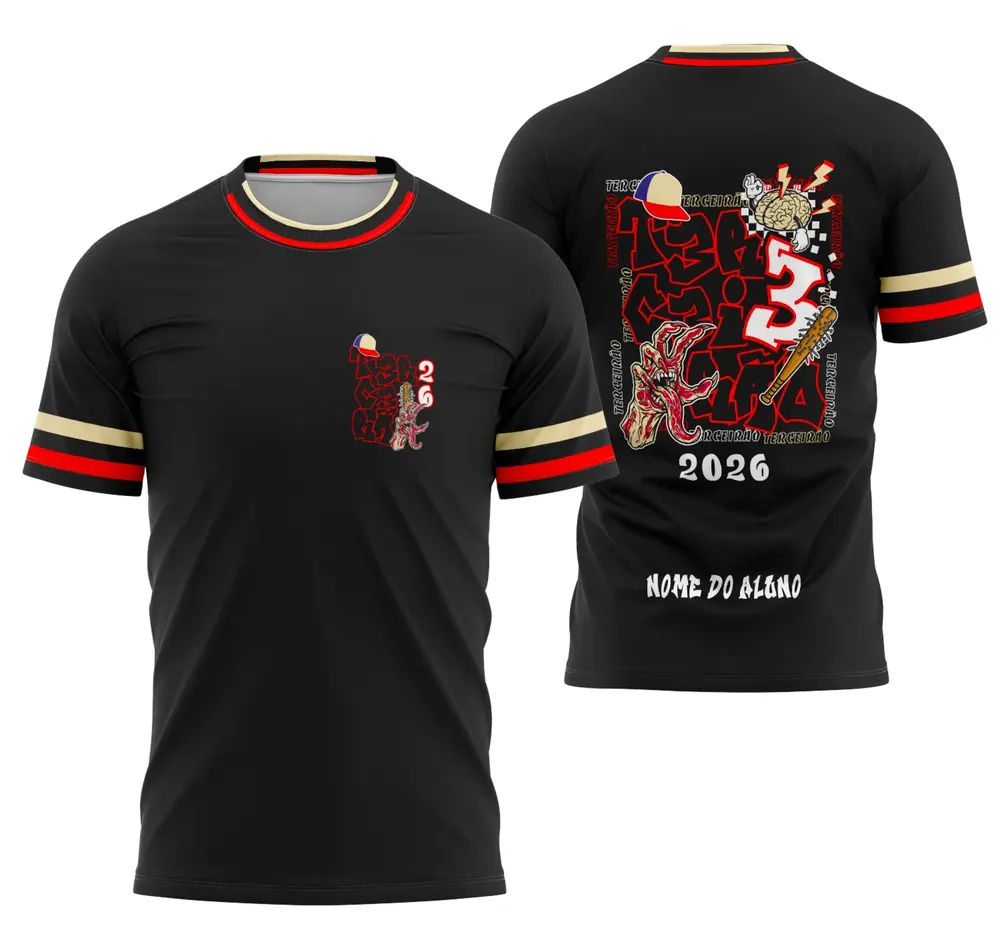 Arte Camisa Terceirão Stranger Things Terror Vecna