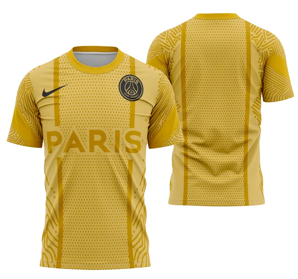 Arte Camisa Treinamento De Ouro Do Psg 2020-2021 - Modelo 1