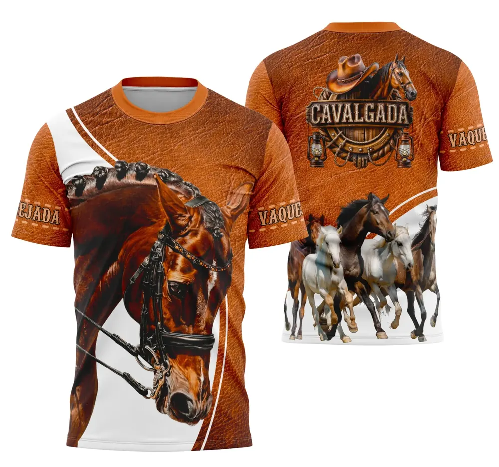 Camisa Vaquejada Cavalgada Rodeio Personalizada Modelo 17
