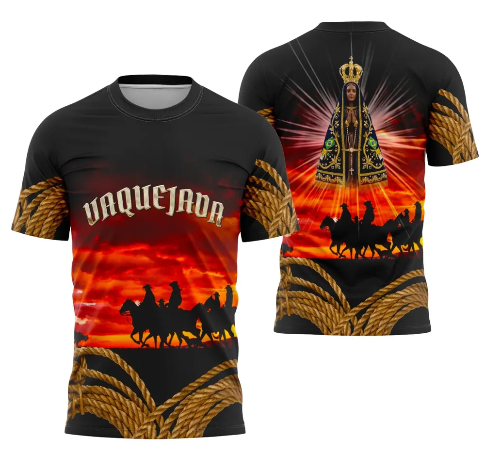 Camisa Vaquejada Cavalgada Rodeio Personalizada Modelo 15