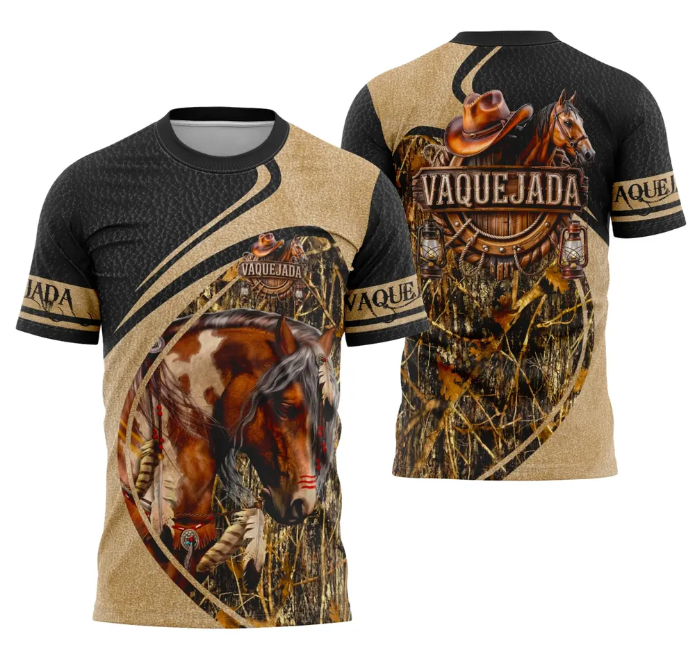 Camisa Vaquejada Cavalgada Rodeio Personalizada Modelo 02