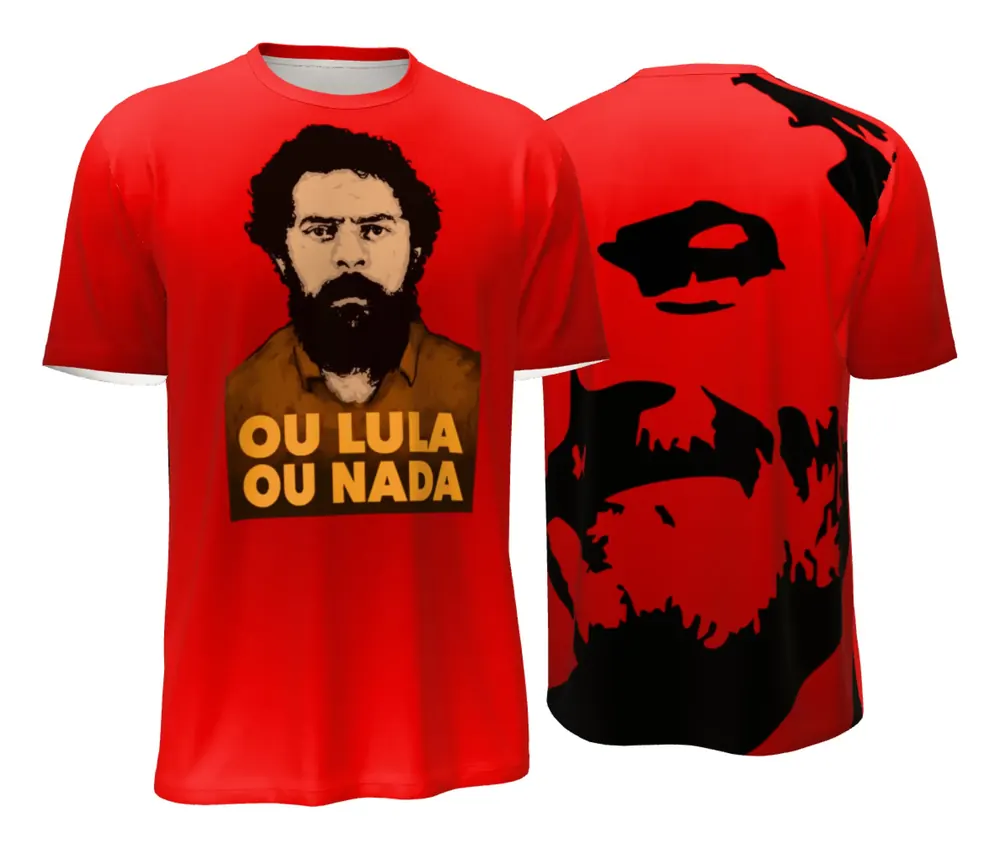 Camisa Lula Ilustração Vermelha