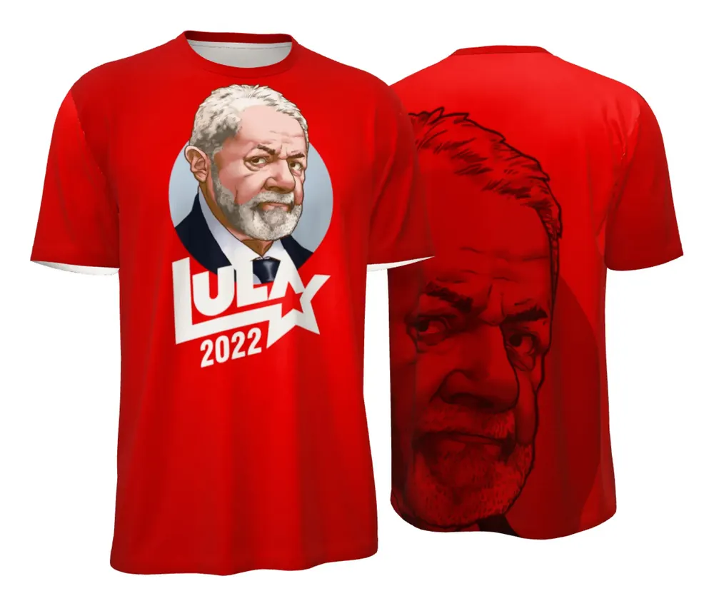 Camisa Estampa Lula Retrato Circular