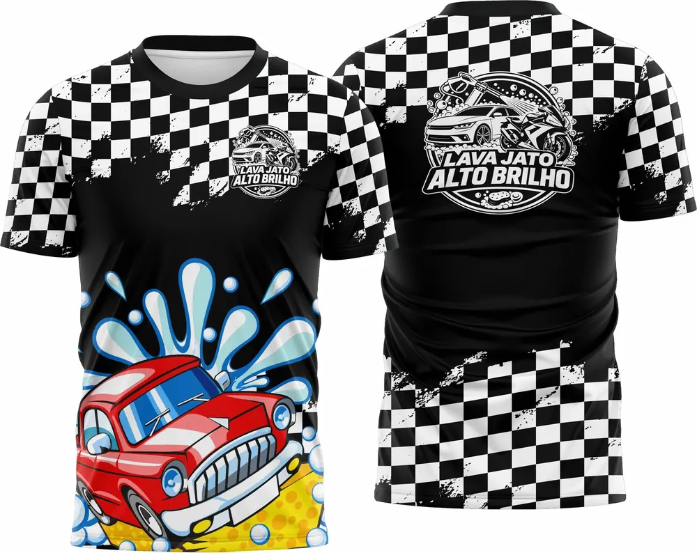 Camisa Estampa Uniforme Lavagem Automotiva