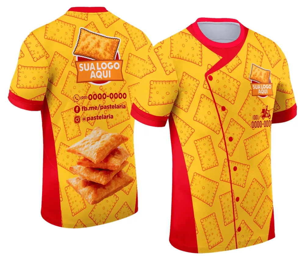 Camisa Estampa Uniforme Pastelaria Delivery