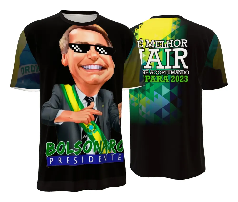 Camisa Bolsonaro Caricatura Preta