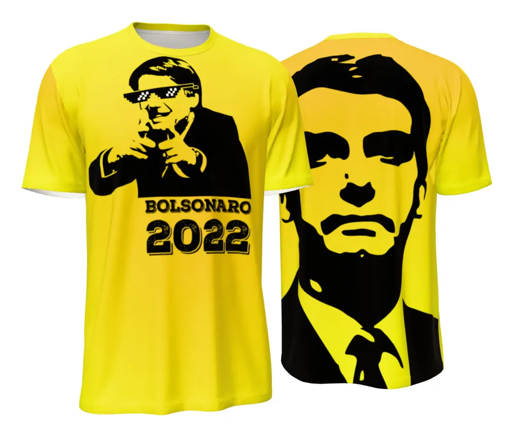Camiseta Bolsonaro Amarela Estêncil
