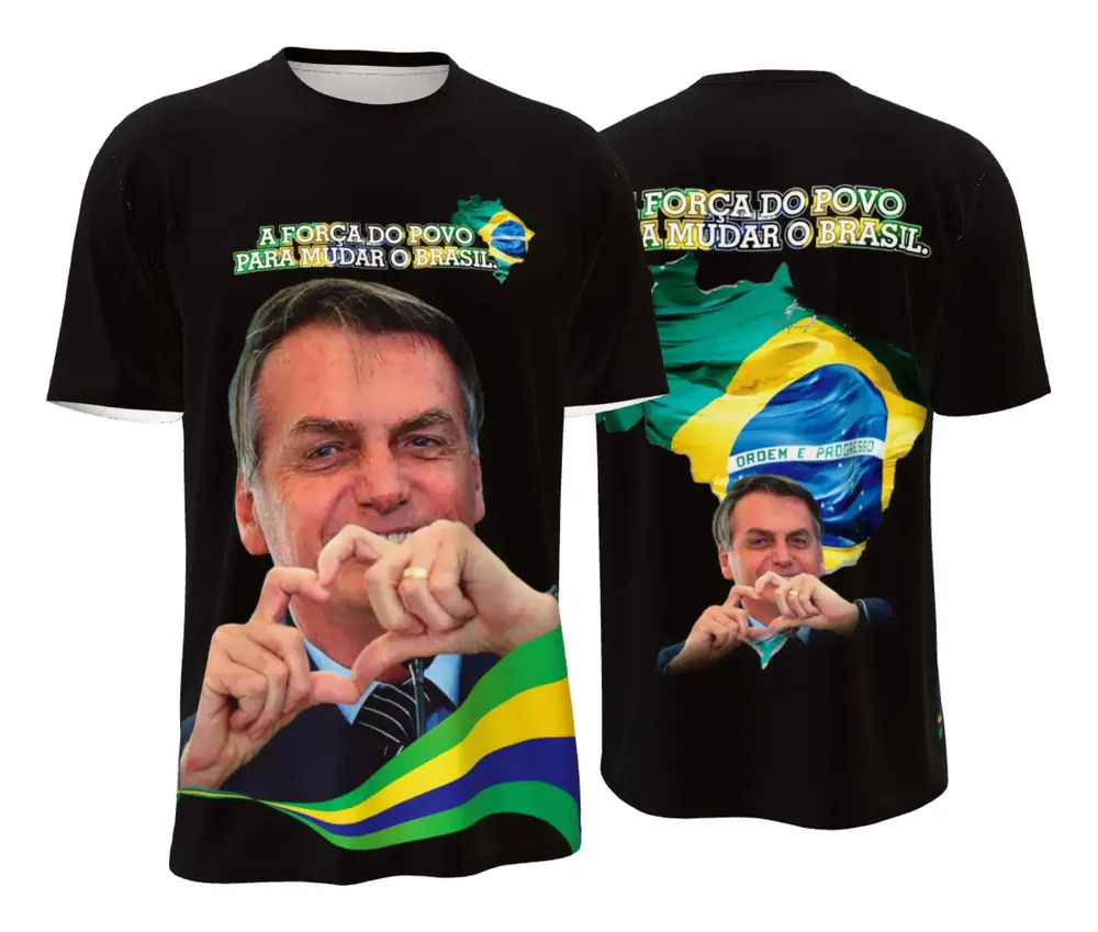 Camiseta Bolsonaro Gesto de Coração