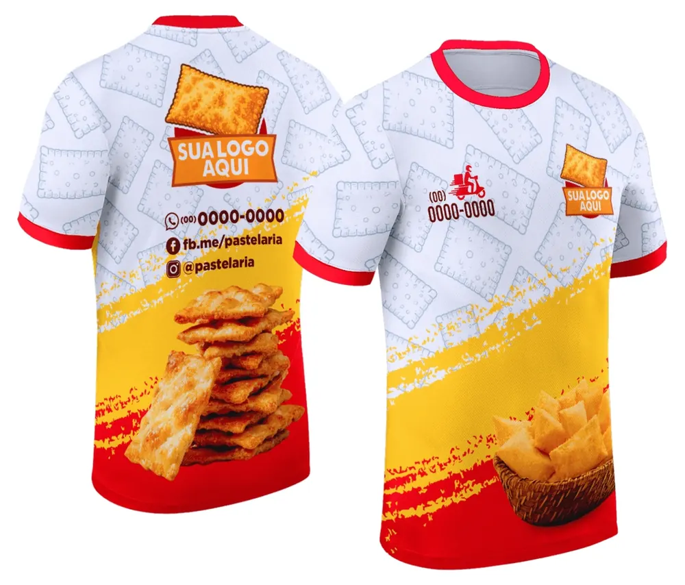Camisa Uniforme Pastelaria e Fast Food