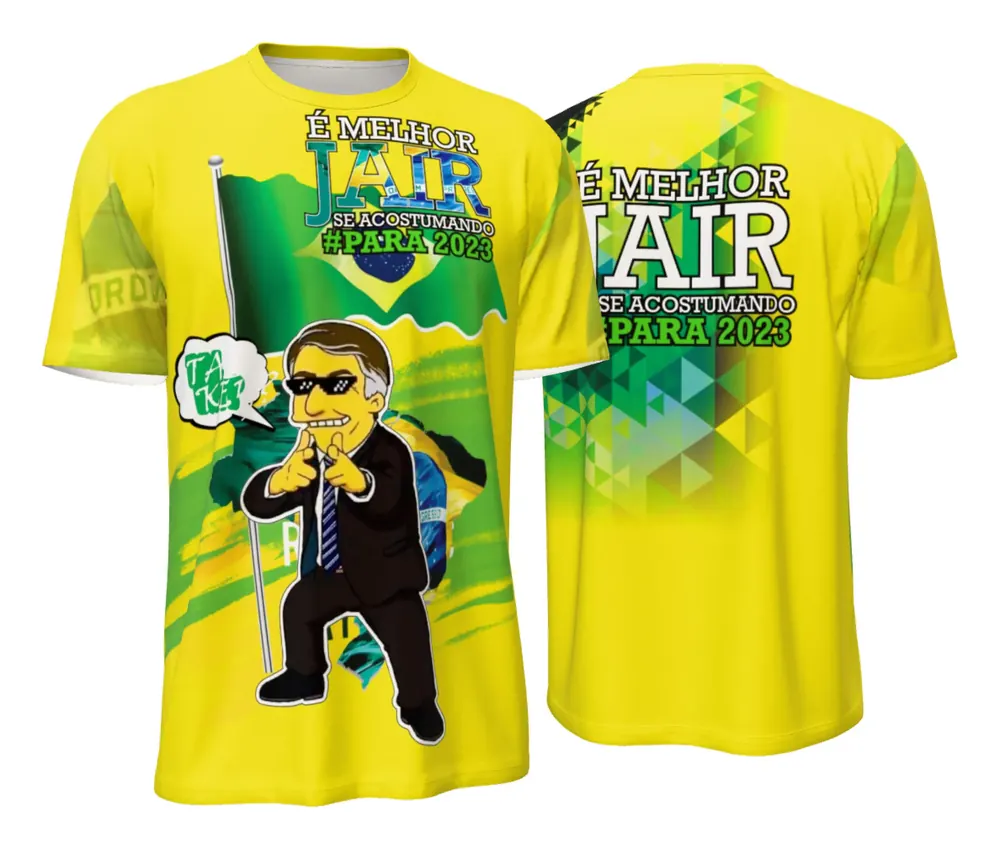 Camiseta Bolsonaro Amarela com Mastro