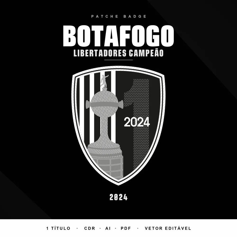 Camisa Patche Badge Botafogo Libertadores Campeão em AI