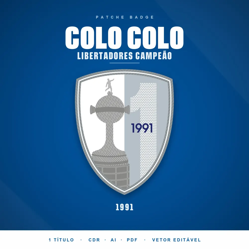 Camisa Patche Badge Colo Colo Libertadores Campeão em AI