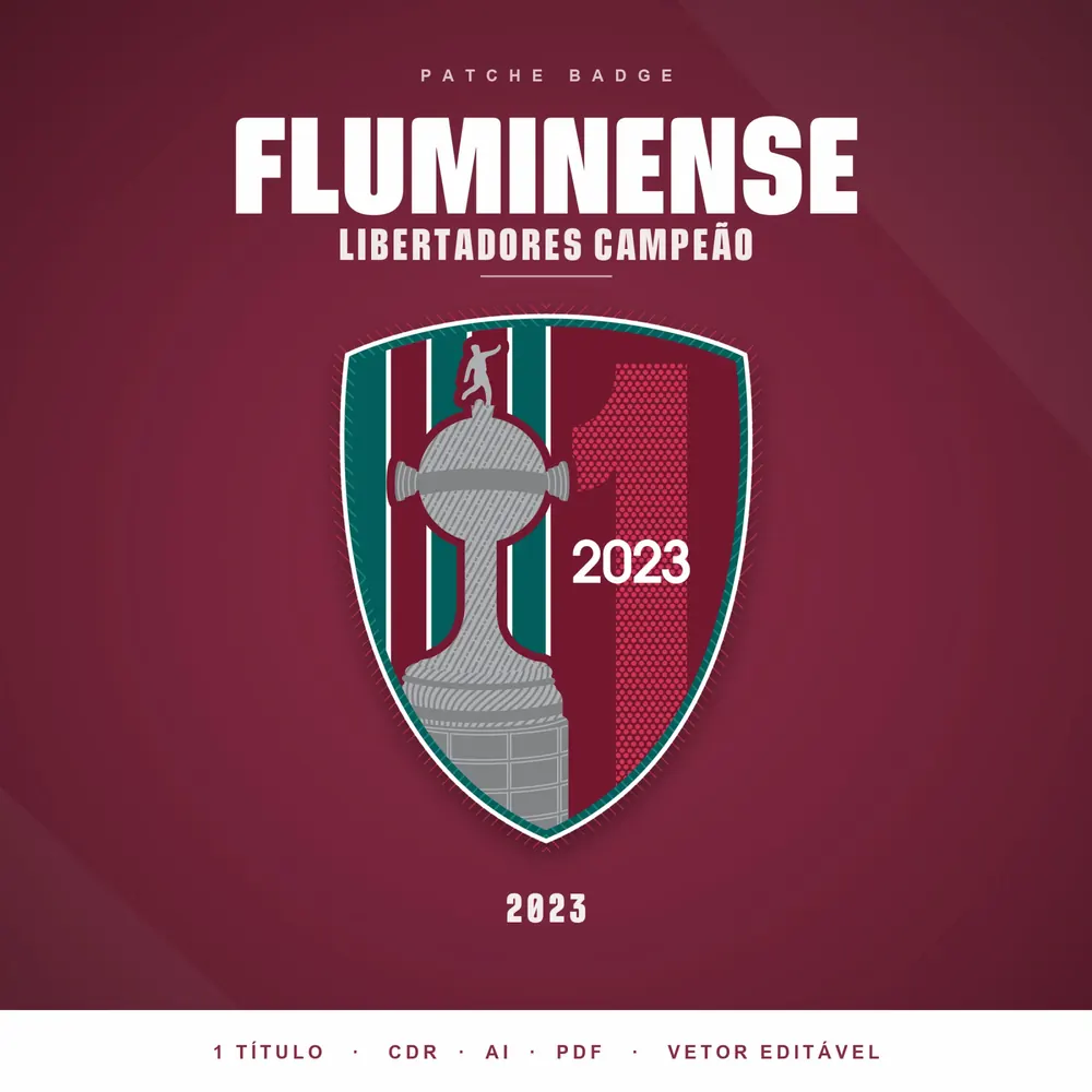 Camisa Patche Badge Fluminense Libertadores Campeão para Bordado