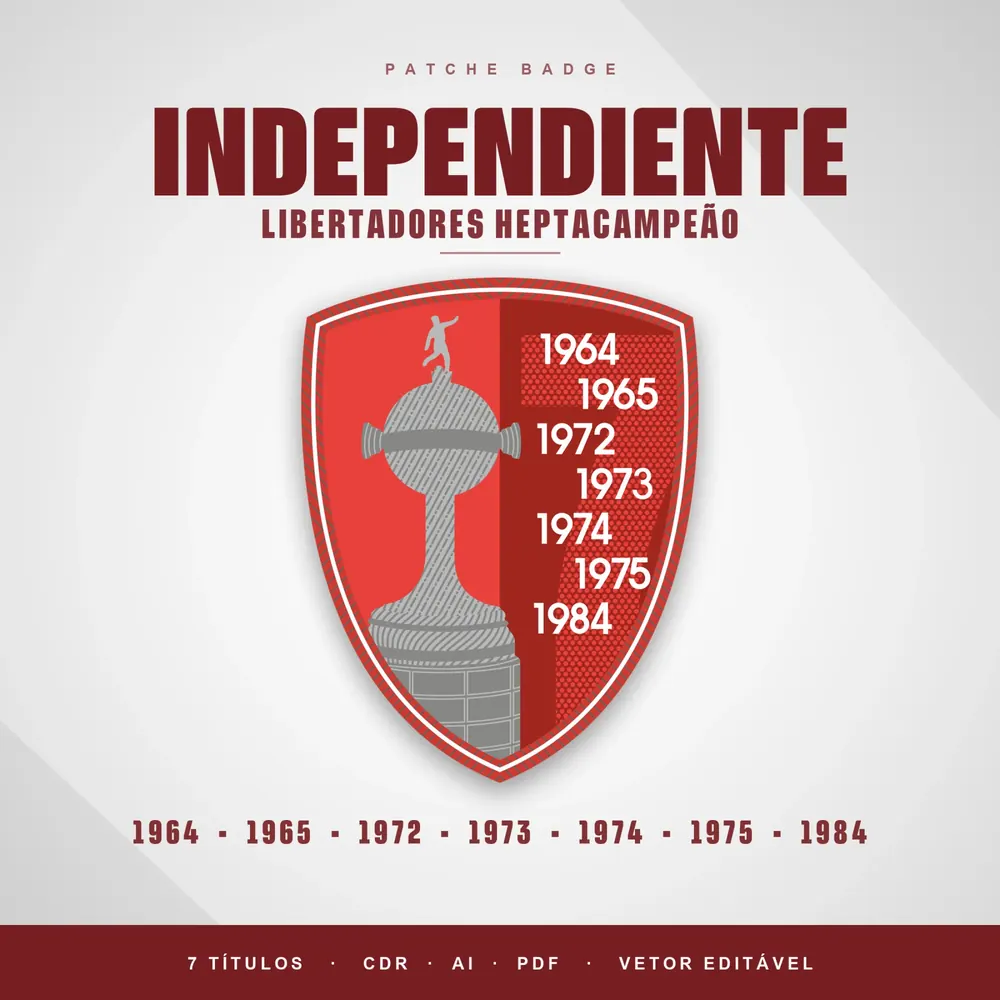 Camisa Patche Badge Independiente Libertadores Heptacampeão