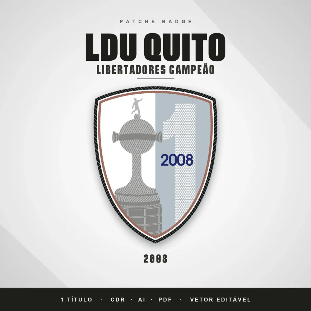Camisa Patche Badge LDU Quito Libertadores Campeão em AI